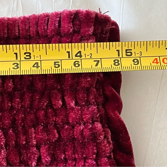 Free People Marie Velvet Open Back Top in Queen Pomegranite Size XL - Picture 13 of 13